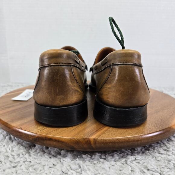 Allen Edmonds Mens 10D Lowry Hill Tan Brown Leather Casual Kiltie Tassel Loafer main image 11